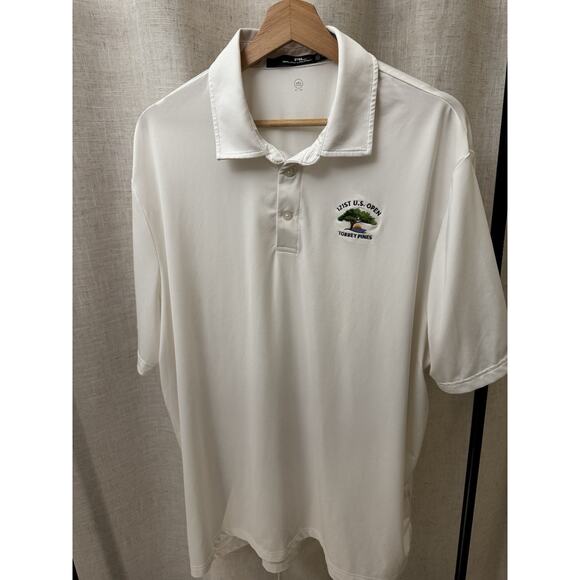 RLX Ralph Lauren U.S. Open Polo Shirt XL White Torrey Pines 2021 - Picture 2 of 11